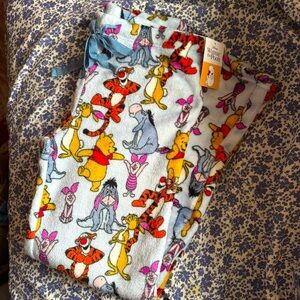 Disney Winnie the Pooh fleece pj pajama pants nwt size small